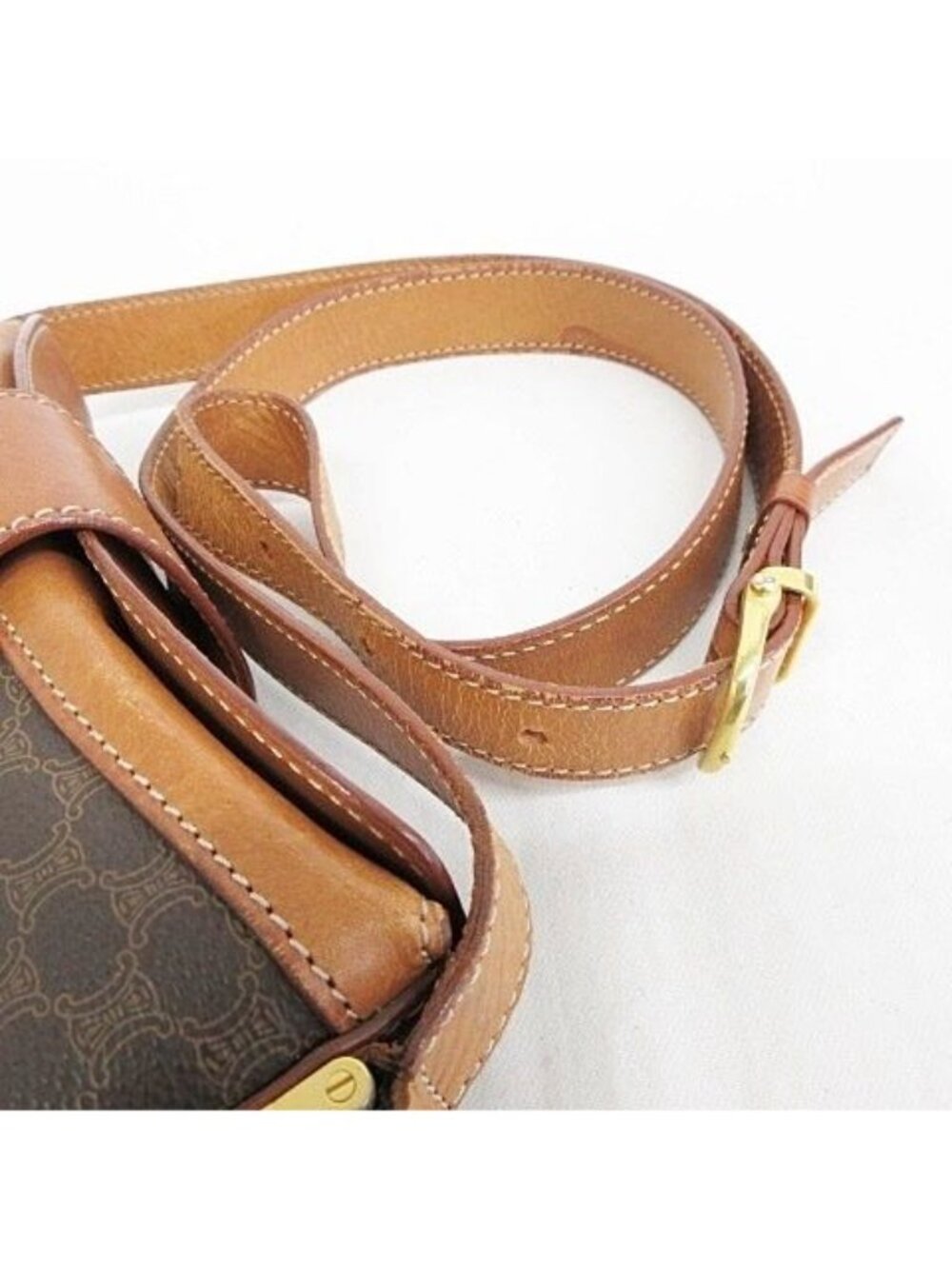 Celine Shoulder Bag Macadam Pattern Brown - Picture 7 of 9
